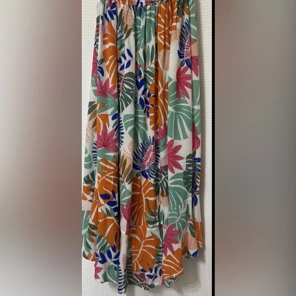 Nicole Miller Women’s Large Boho Maxi Tropical Skirt with Slit Leg Rayon - Picture 13 of 13